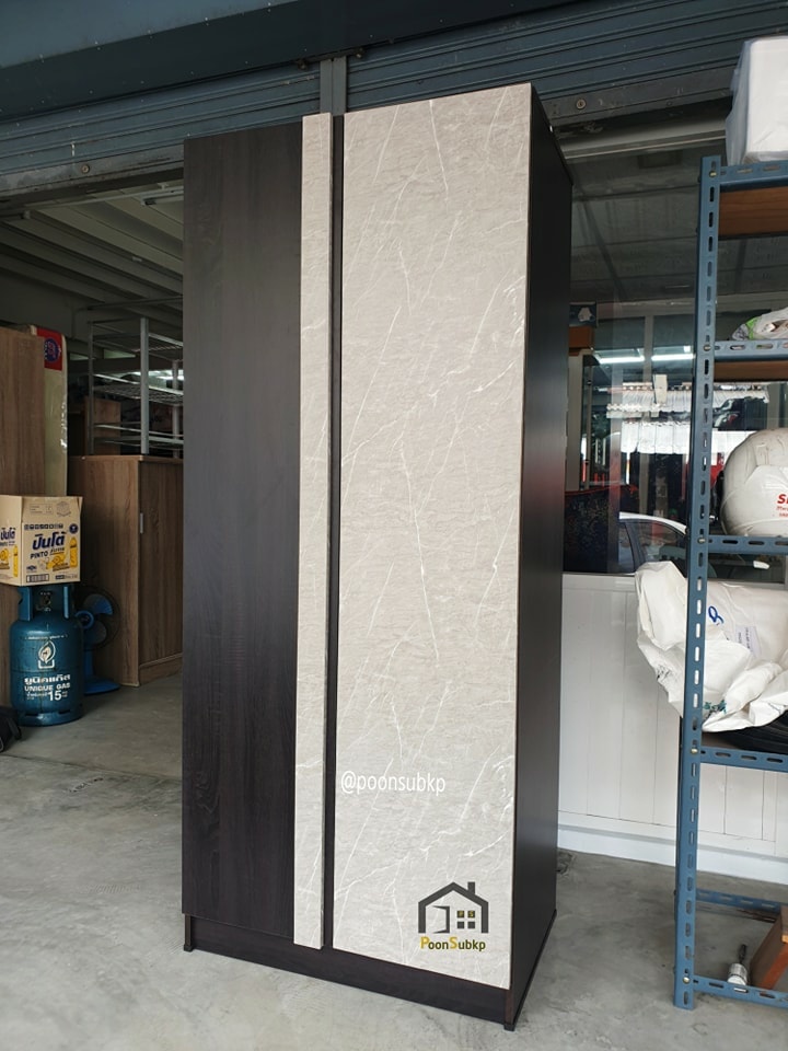 ตู้เสื้อผ้า80ซม. 2ราวเเขวน รุ่นวิลเลจ