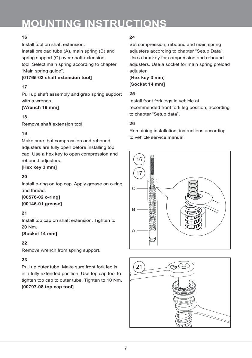 สปริงโช้คหน้า Ohlins FKR130 For Yamaha YZF R7 2021-2023