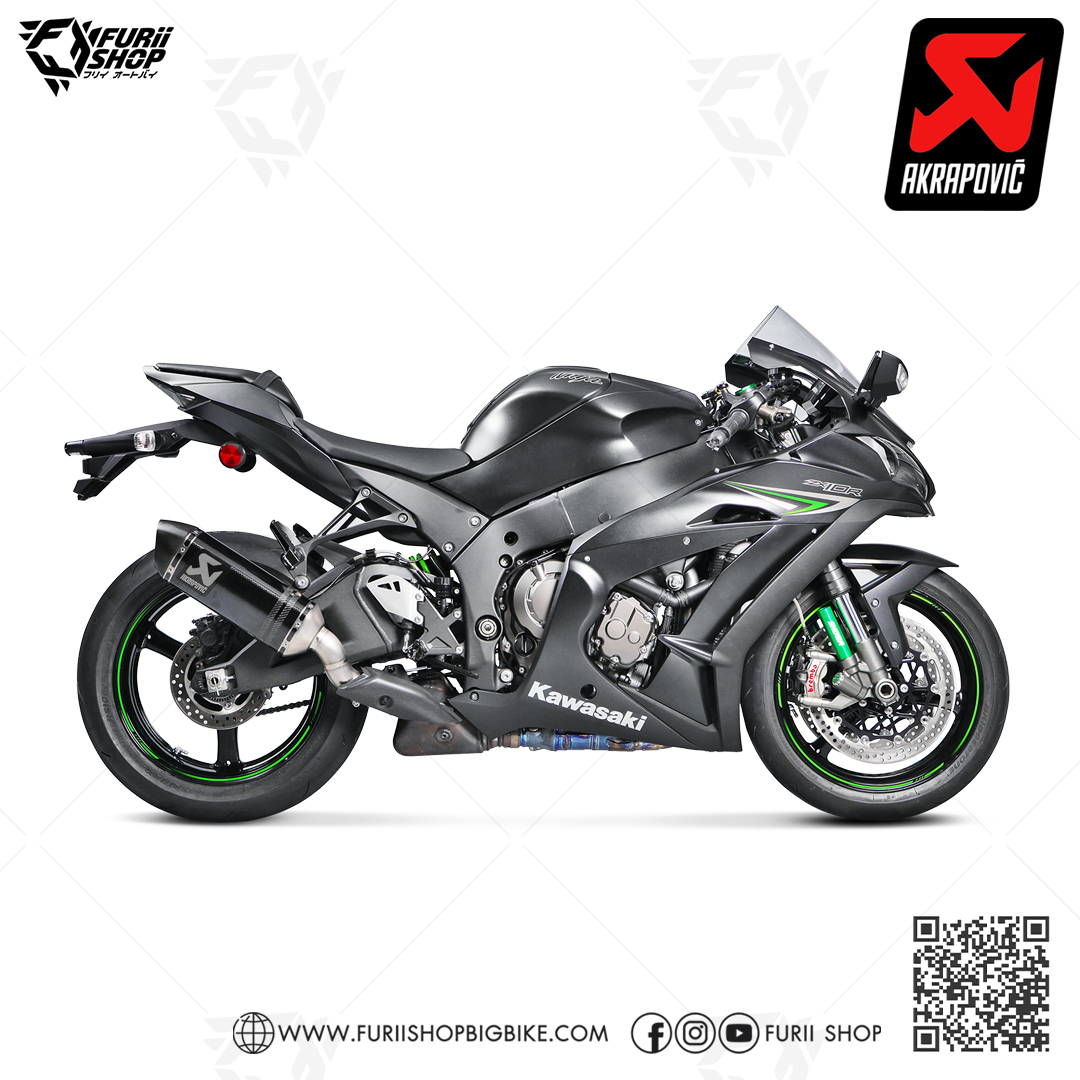 ท่อแต่ง Akrapovic Slip on Carbon Logo Aluminium Limited คองอ CaT : for Kawasaki Zx10RR 2021-2022 All new !!