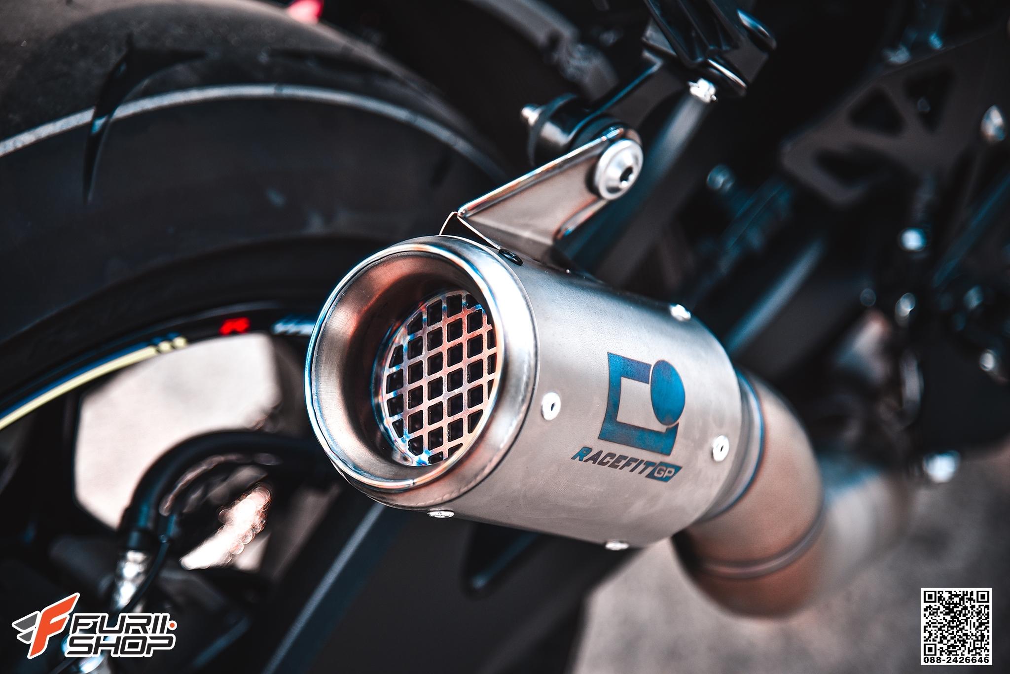 ท่อมอเตอร์ไซค์ RACEFIT GP TITANIUM SLIP-ON FOR SUZUKI GSX-R1000 L7 ท่อแต่ง ท่อสูตร ท่อบิ๊กไบค์ ท่อBigbike ท่อไอเสีย