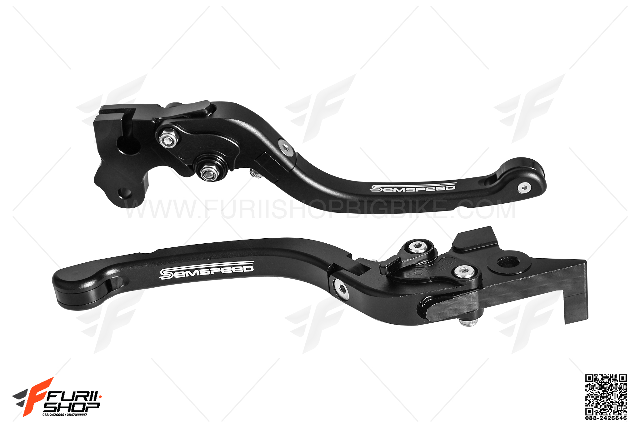 ก้านเบรกก้านครัช SEMSPEED สีดำ FOR BENELLI TNT600