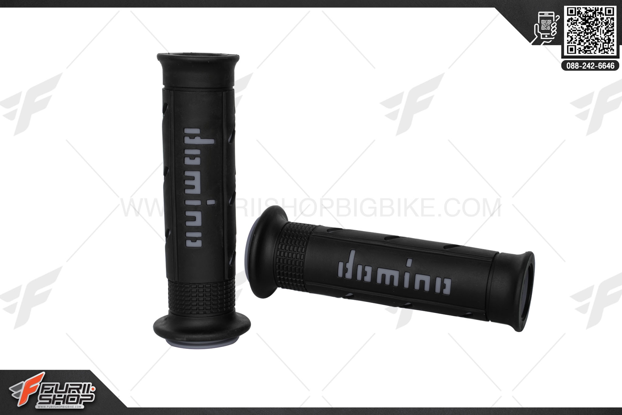 ปลอกแฮนด์ DOMINO A250 ดำ เทา