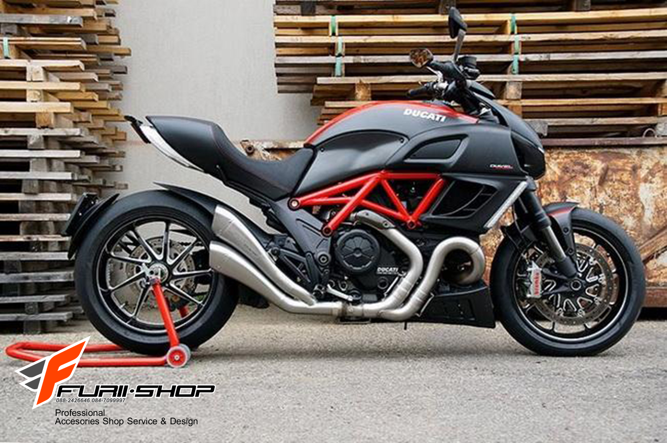ท่อไอเสียมอเตอร์ไซค์ HP CORSE SLIP-ON FOR DUCATI DIAVEL ท่อแต่ง ท่อสูตร ท่อบิ๊กไบค์ ท่อBigbike ท่อไอเสีย เอ็กพอร์ต