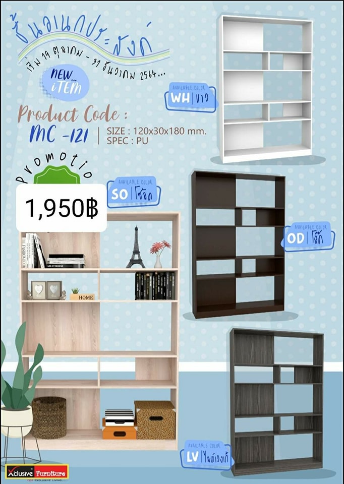 ชั้นวางของเอนกประสงค์120ซม. รุ่นMC121