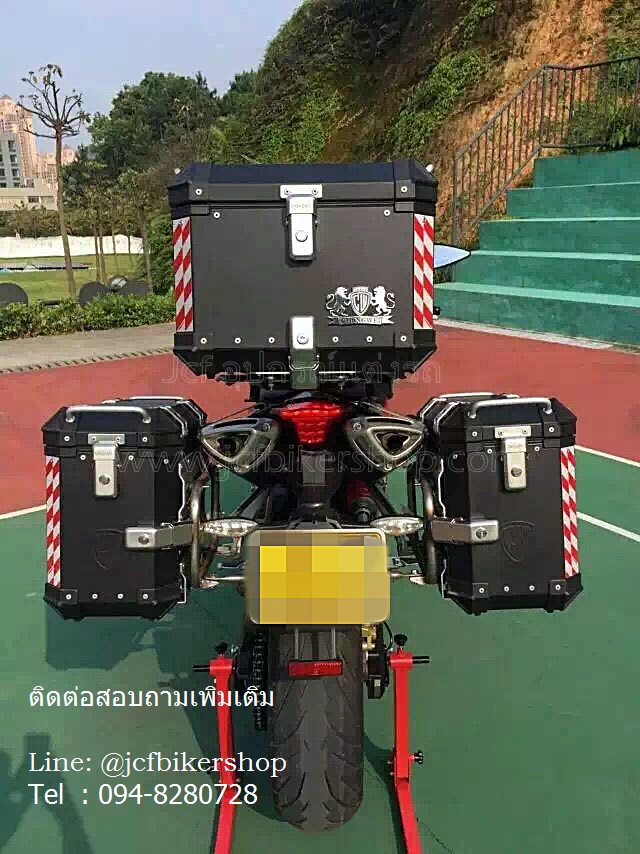 กล่องข้าง ปี๊บข้าง กล่องติดข้างรถมอเตอร์ไซค์ อลูมิเนียมขนาด32ลิตร GYARADOS (ราคาไม่รวมแร็คเฉพาะปี๊บอลูมิเนียมข้าง1คู่)