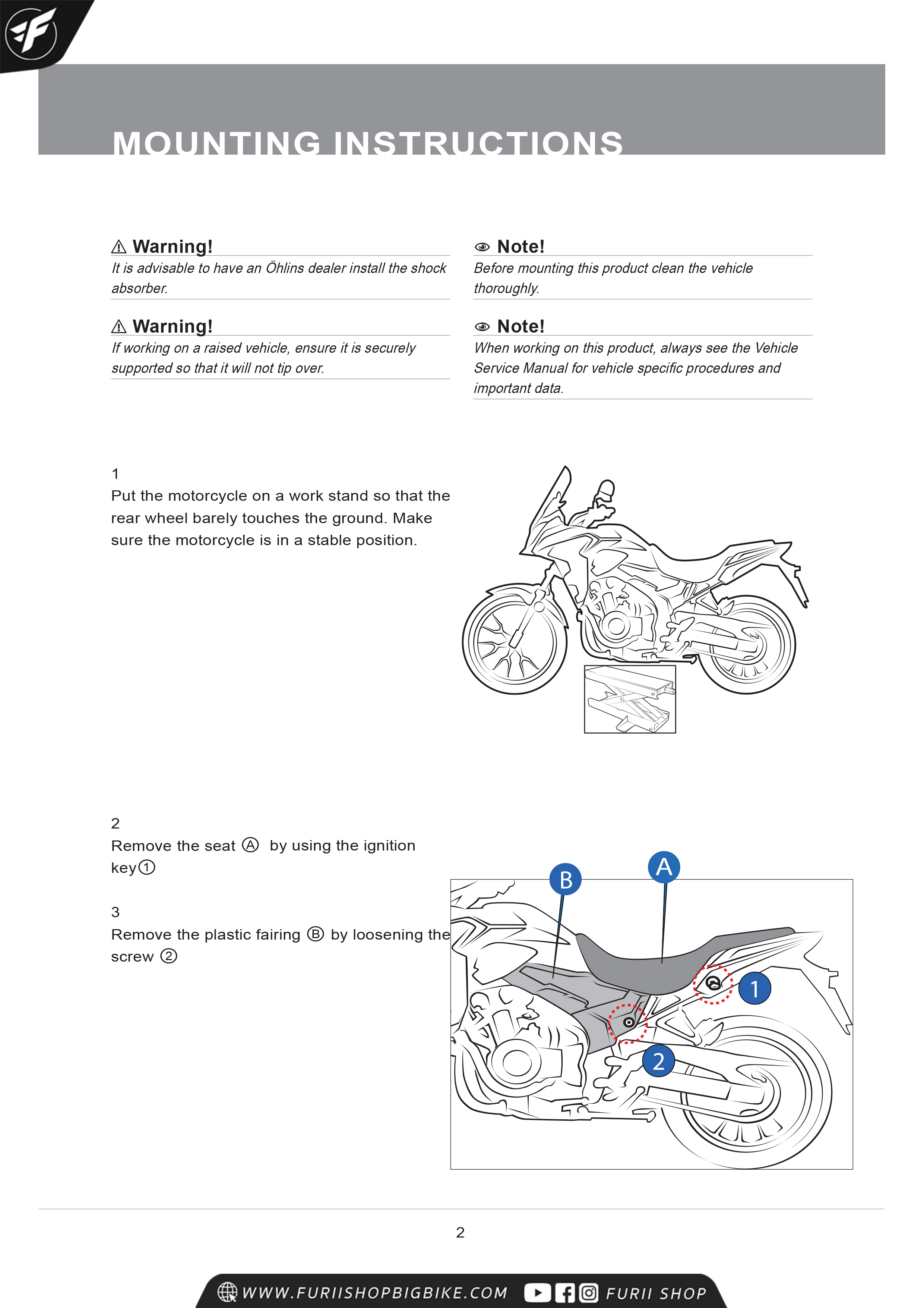 โช๊คหลัง OHLINS HO916 FOR Honda CB500X 2019 โช๊ค โช๊คแต่ง โช๊คมอเอตร์ไซค์
