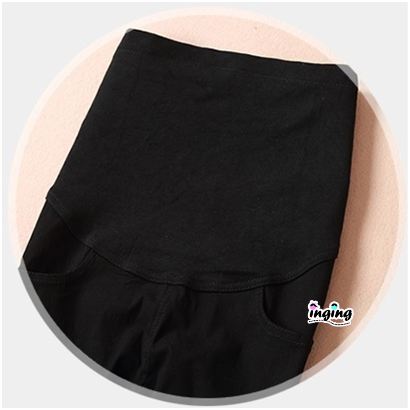 J91_[Size-XL-สีดำ]_สกินนี่คนท้อง-สายเอวปรับระดับได้