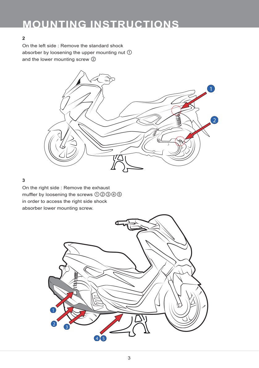 โช๊คหลังแต่ง Ohlins YA010 For Yamaha Cygnus 6 ปี 2020-2022