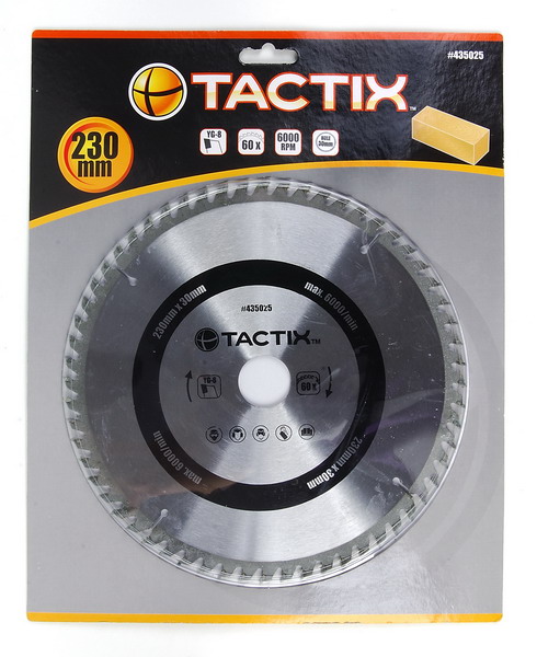 ใบเลื่อยวงเดือน 9"*60T 435025 TACTIX