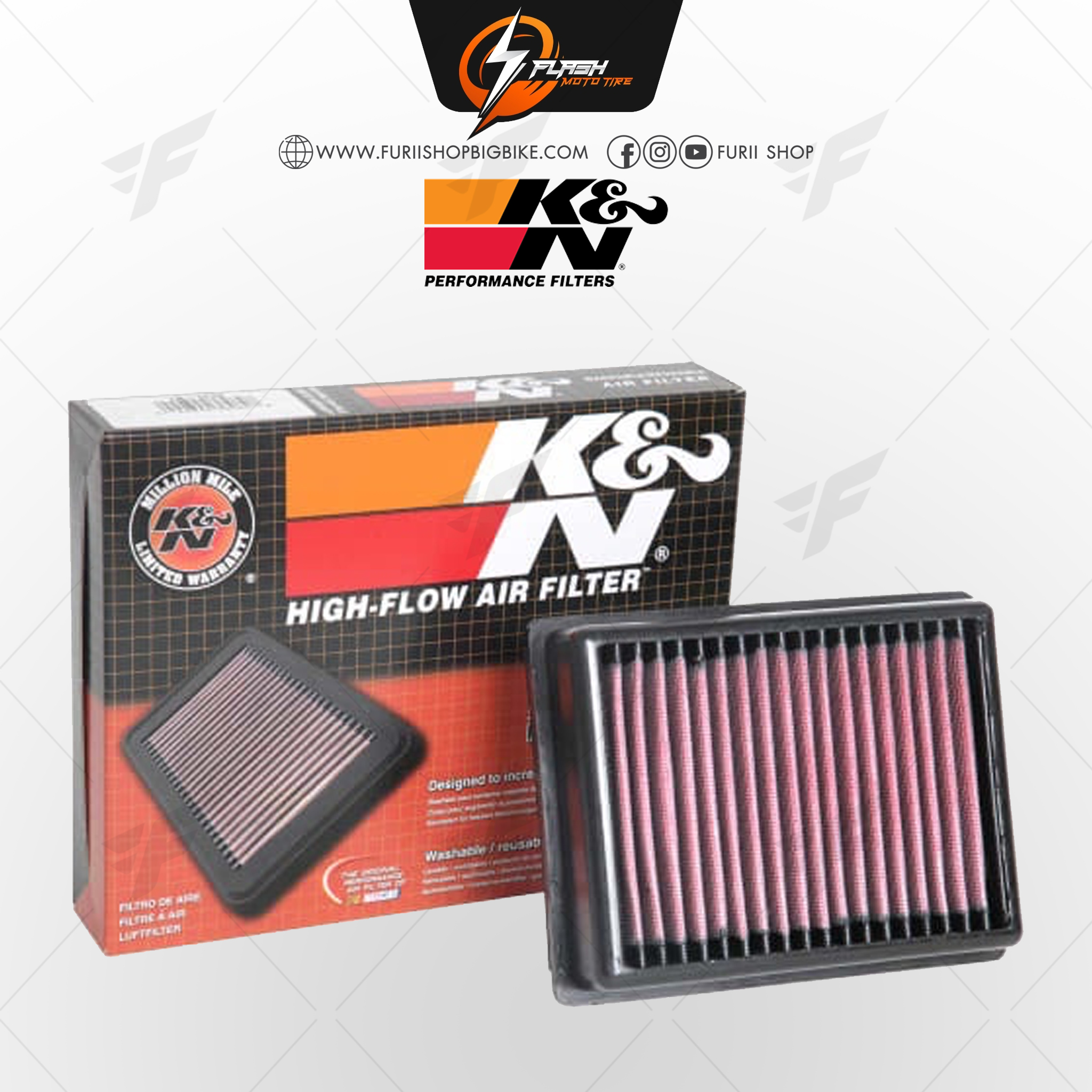 กรองอากาศ K&N สำหรับ TRIUMP