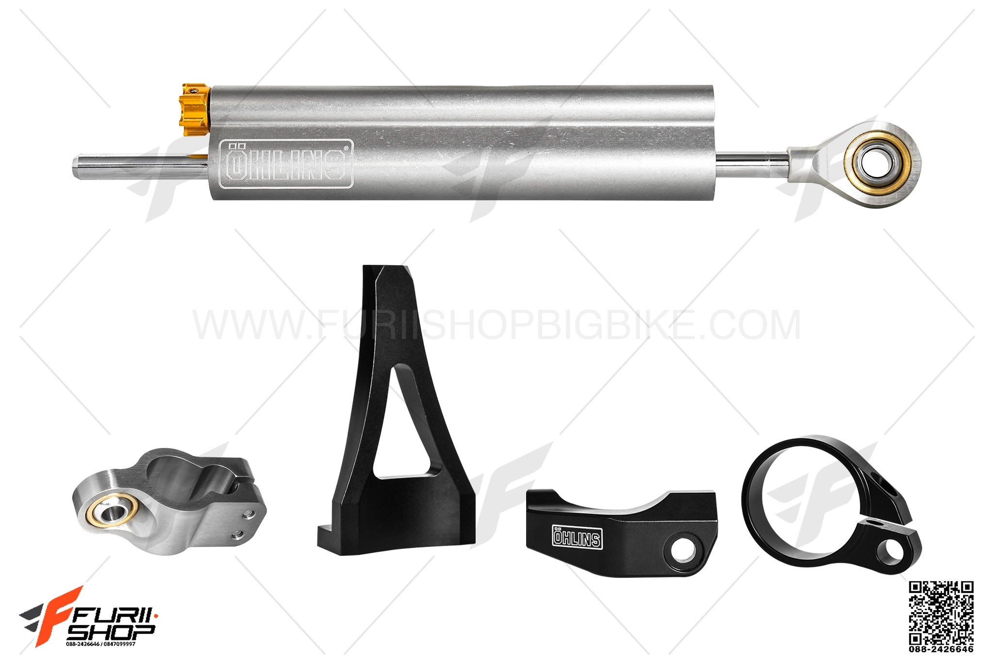 กันสะบัดพร้อมขาจับ OHLINS FOR YAMAHA R3