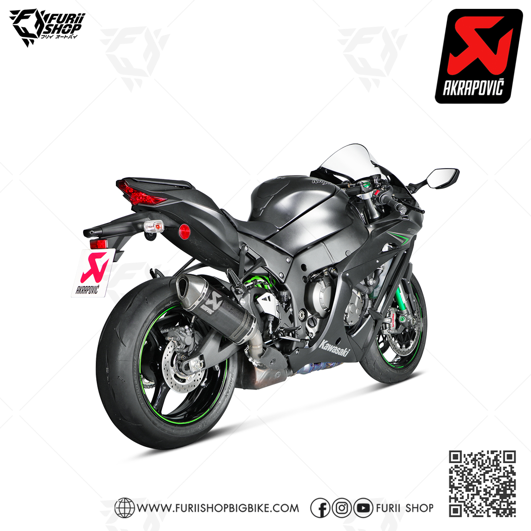 ท่อแต่ง Akrapovic Slip on Carbon Logo Aluminium Limited คองอ CaT : for Kawasaki Zx10RR 2021-2022 All new !!