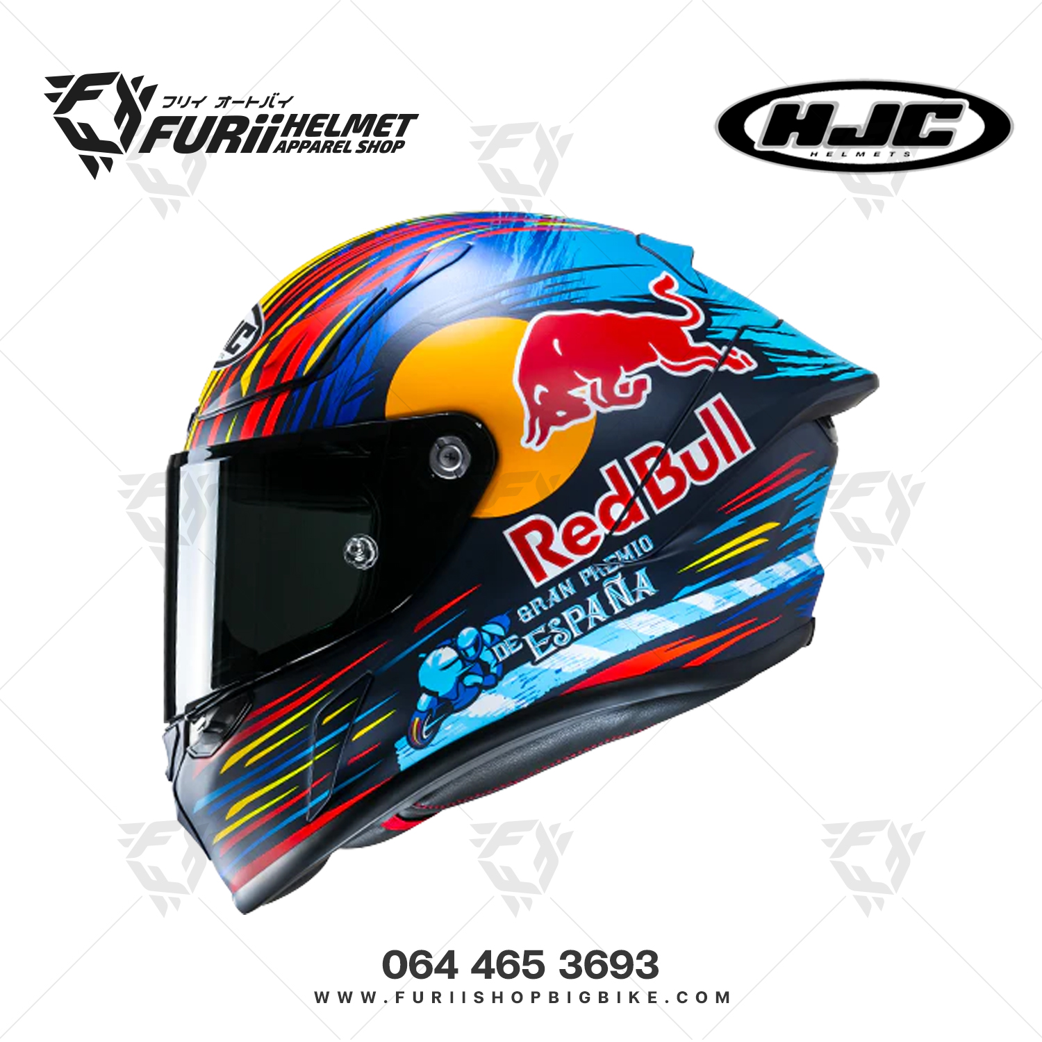 หมวกกันน็อคเต็มใบ HJC RPHA 1 RED BULL JEREZ GP