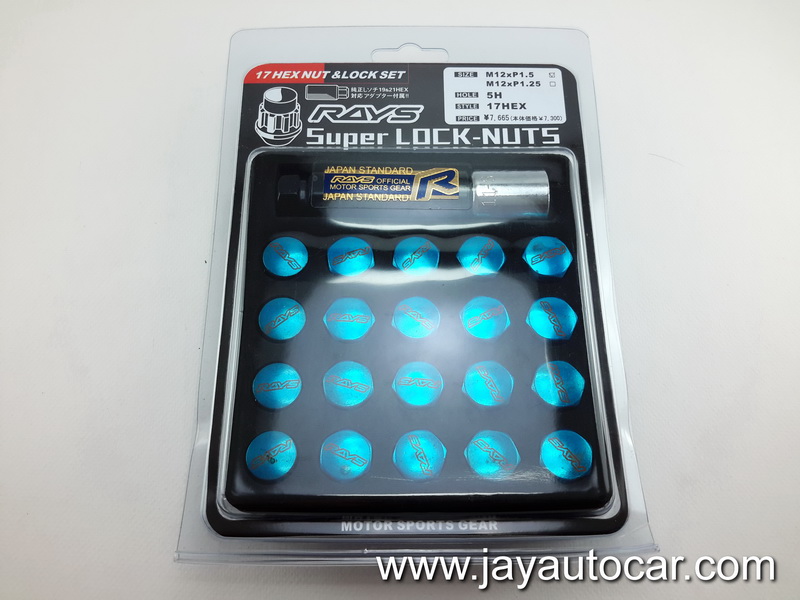 น๊อตล้อ RAYS เหล็ก สีฟ้า M12xP1.5