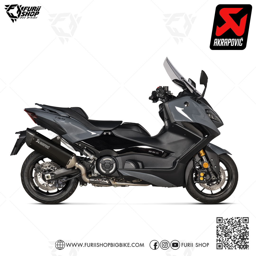 ท่อแต่ง Akrapovic Black GP ปลายดาบ : for Yamaha TMAX530 SX/DX 2017-2019 & TMAX560 2020-2021 & All new Tmax560 2022-2023