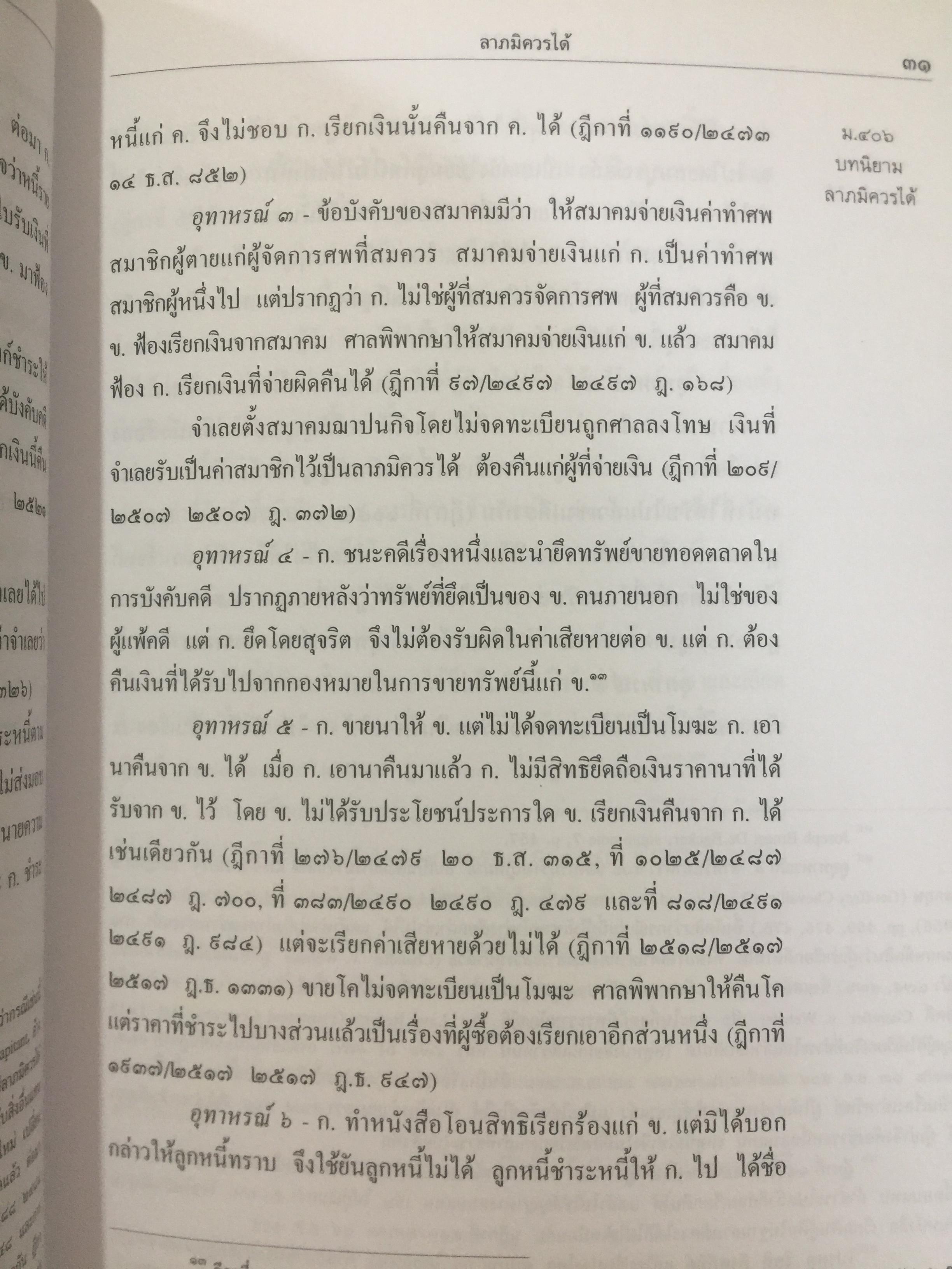 คำอธิบาย ประมวลกฎหมายแพ่งเและพาณิชย์(เรียงมาตรา)ว่าด้วย จัดการงานนอกสั่ง ลาภมิควรได้ ละเมิด บรรพ 2 มาตรา 395-452 ผู้เขียน จิตติ ติงศภัทิย์ 0 กก.