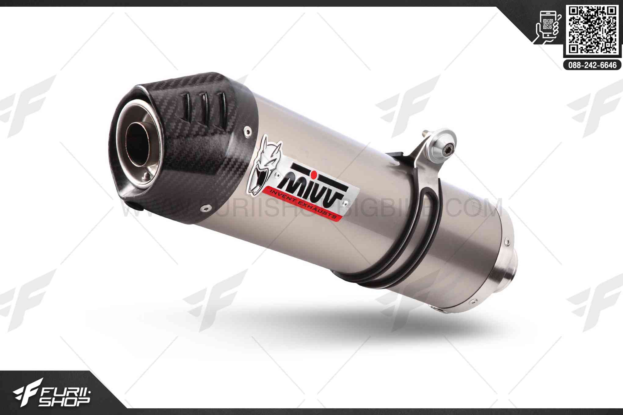 ท่อมอเตอร์ไซค์ MIVV FOR YAMAHA TRACER 900 OVAL TITAN CARBON CAP ท่อแต่ง ท่อสูตร ท่อบิ๊กไบค์ ท่อBigbike ท่อไอเสีย
