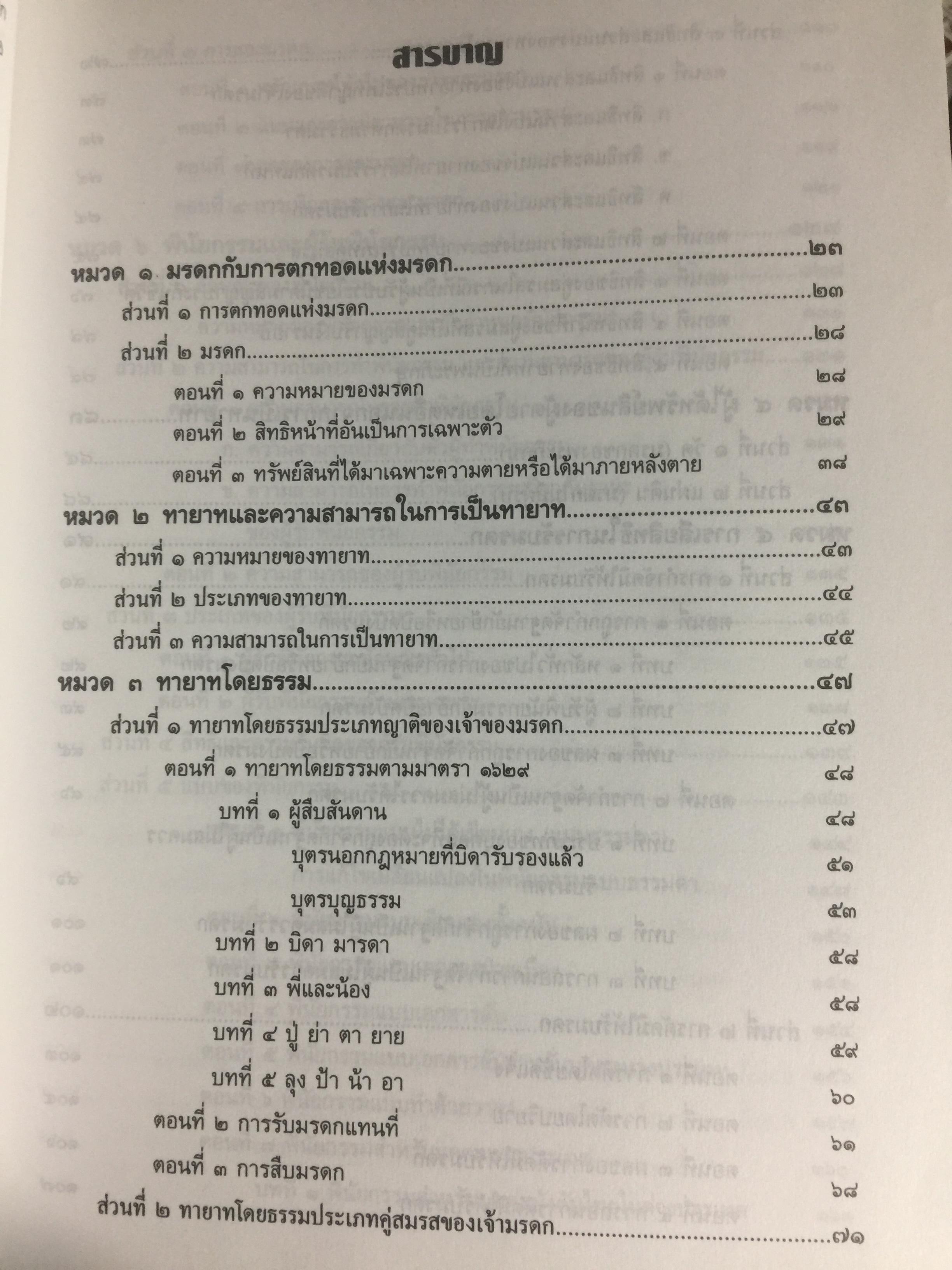คำอธิบายประมวลกฎหมายแพ่งและพาณิชย์ ว่าด้วย มรดก ผู้เขียน เพรียบ หุตางกูร. 0 กก.