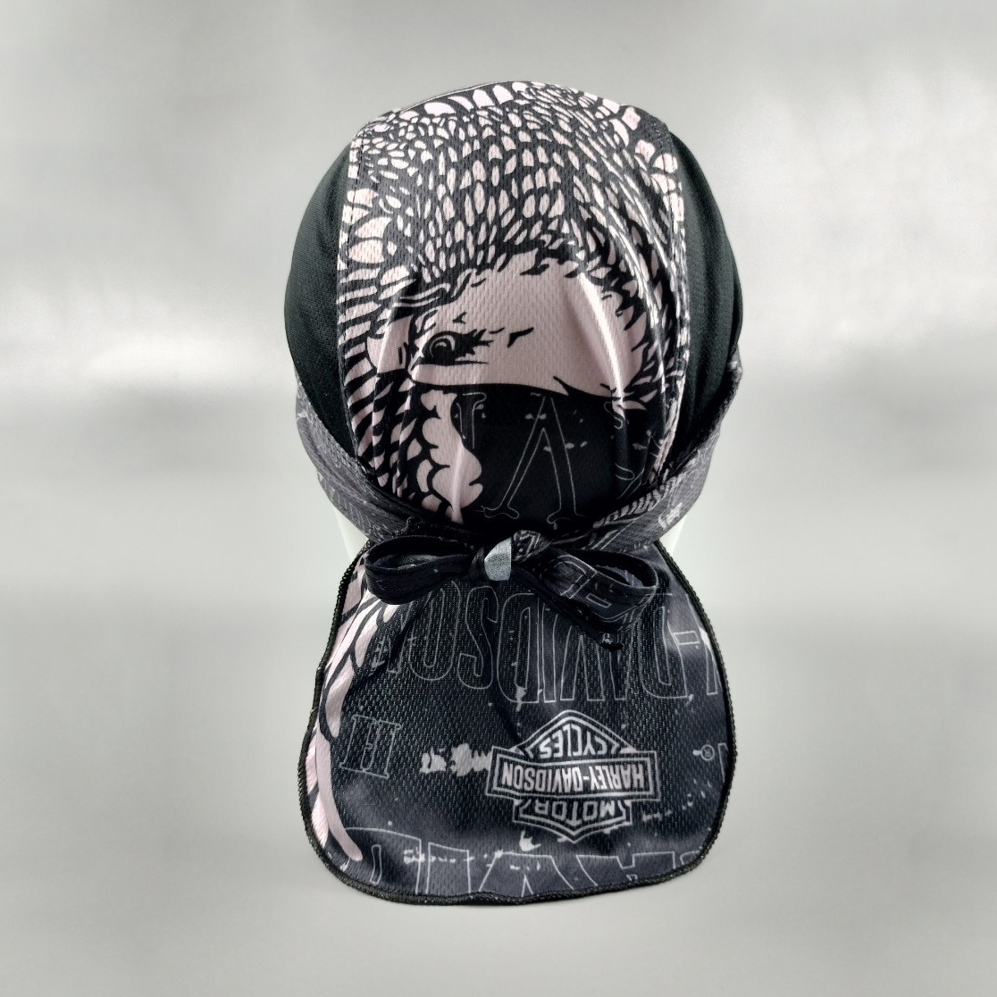 ผ้าโพกหัว H-D ลายนกอินทรีย์ชมพู