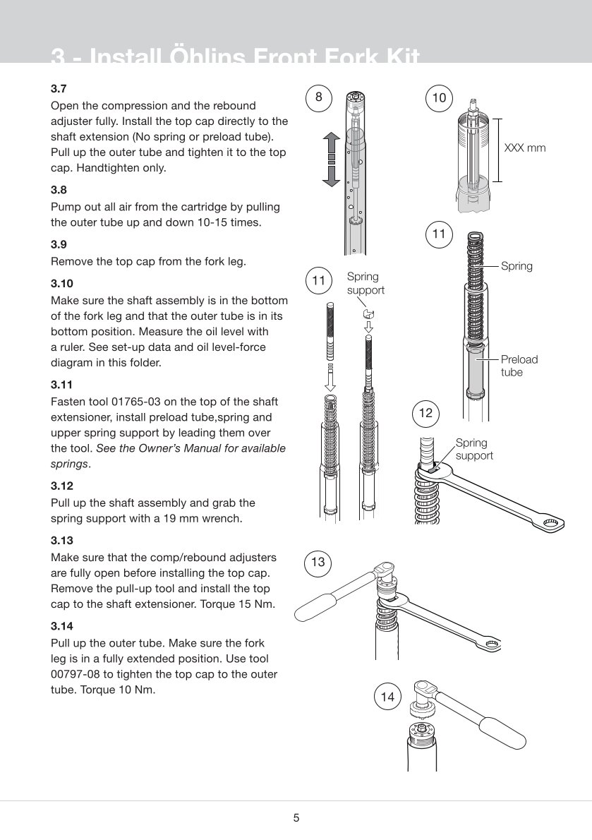 สปริงโช้คหน้า Ohlins FGK212 For BMW S 1000 RR HP 4 2013-2014
