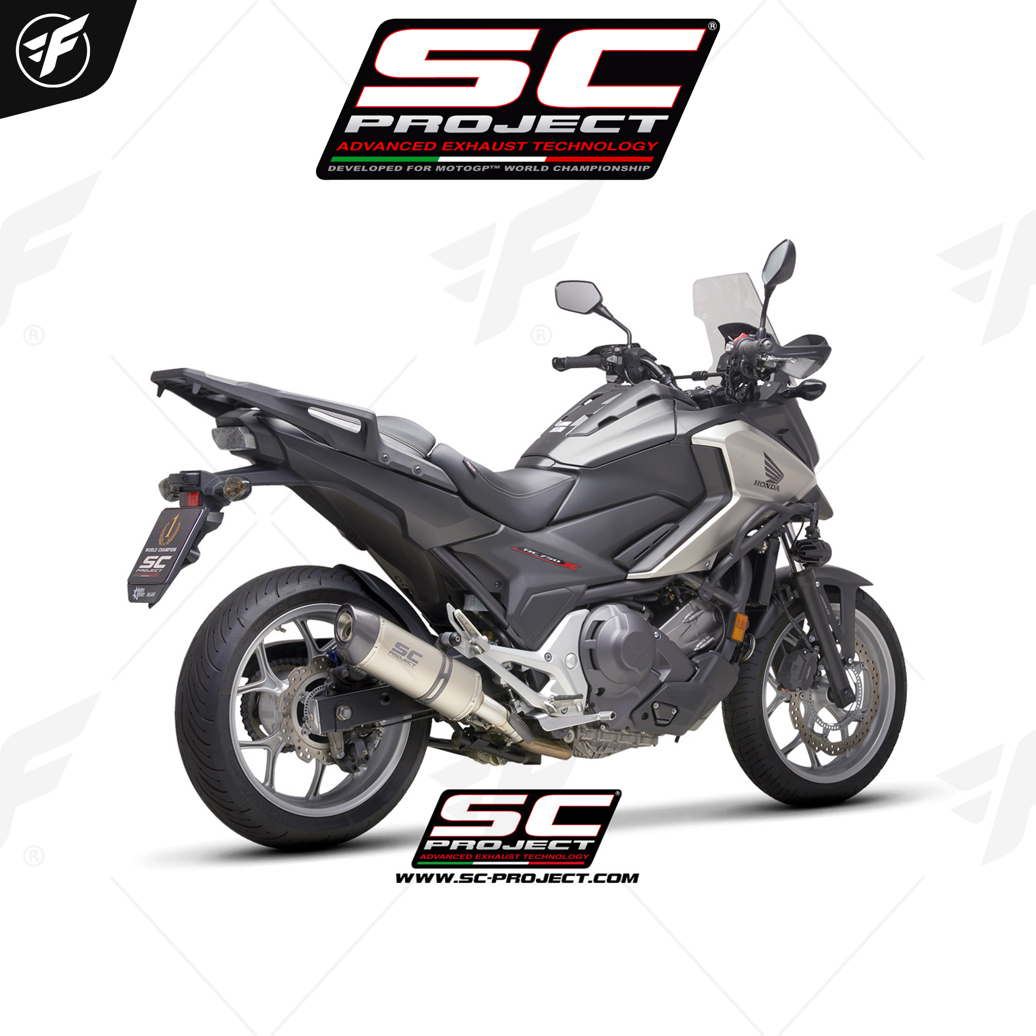 HONDA NC750 (2016 - 2020) - S - X Oval Muffler, with carbon fiber end cap