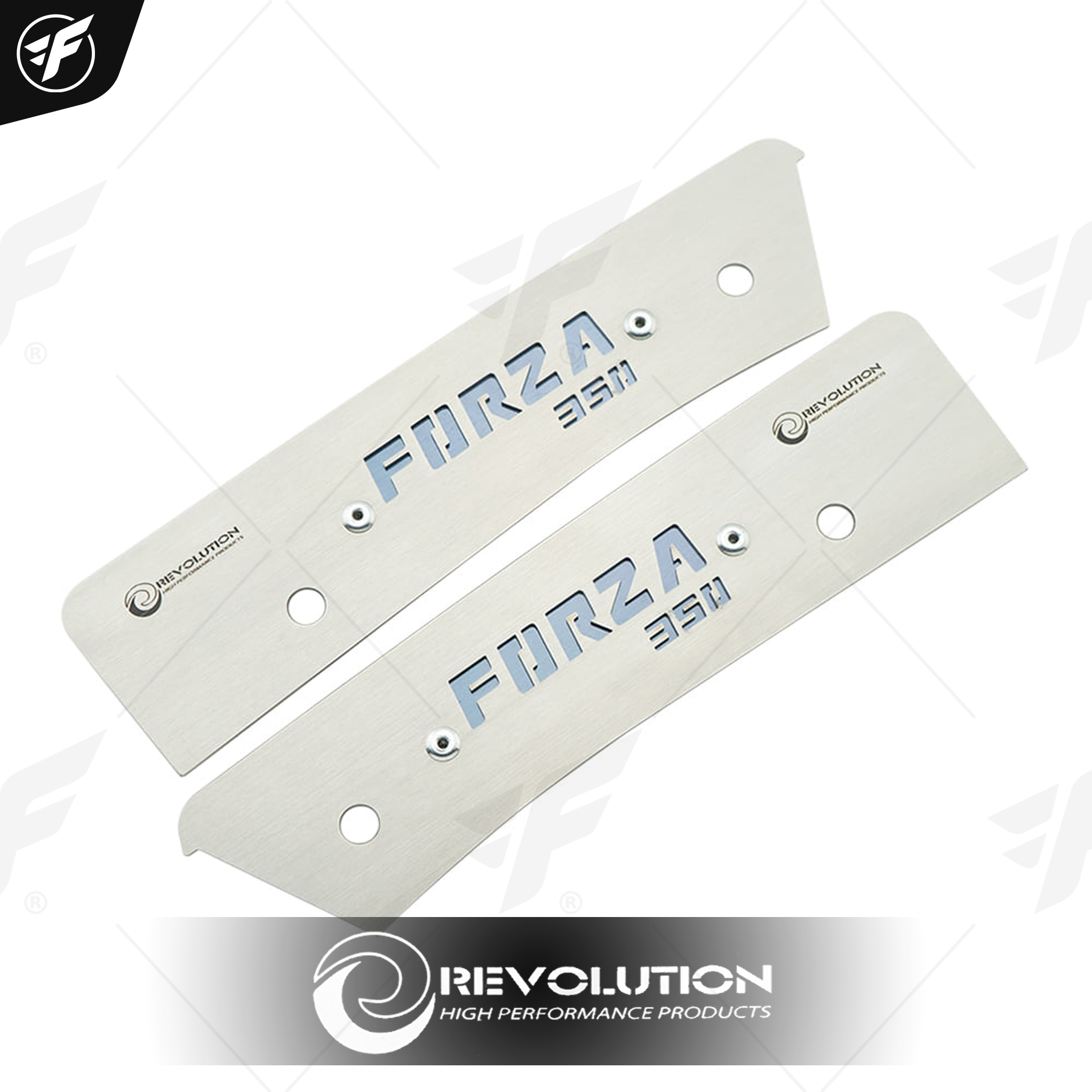 แผ่นปิดรูมือจับท้ายเบาะ สแตนเลส REVOLUTION FORZA-350 เทา