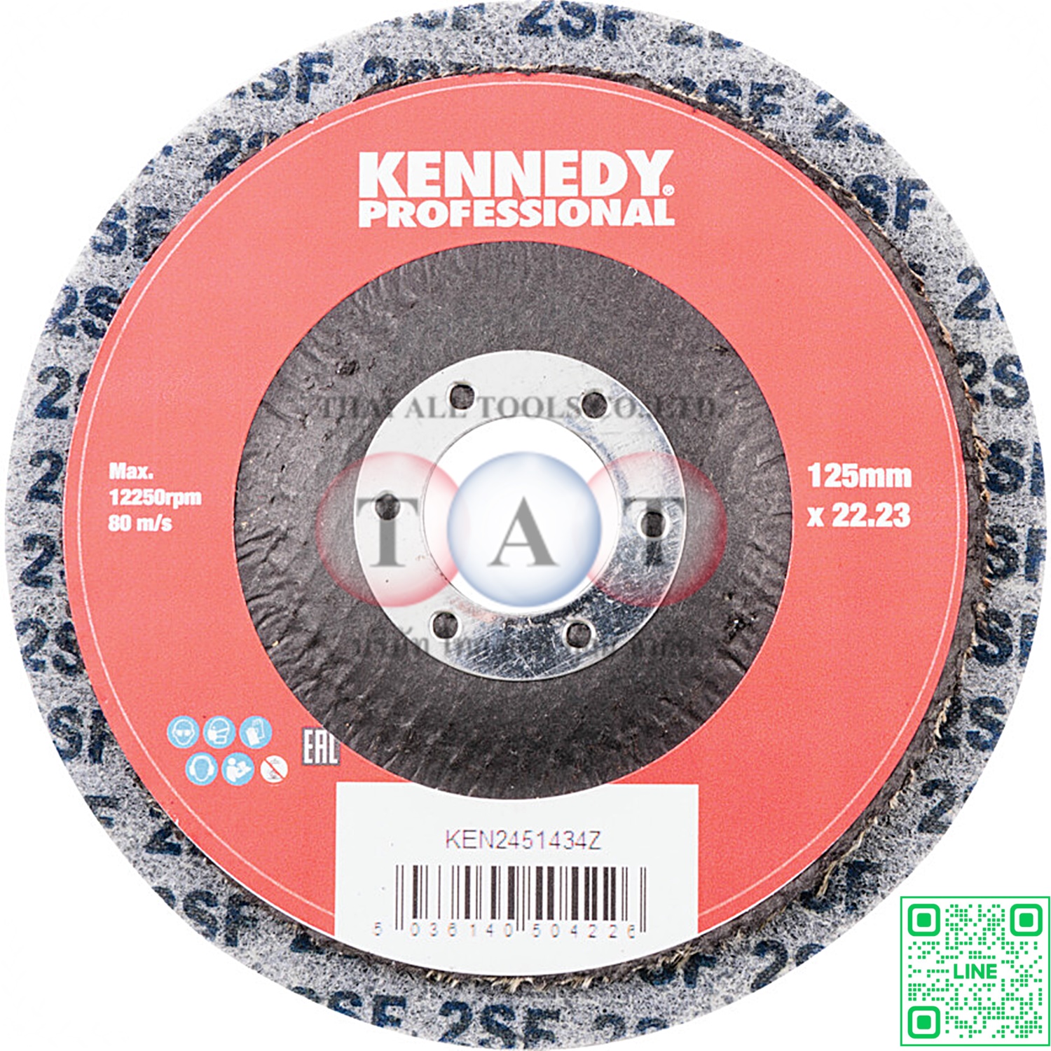 KEN2451434Z Non-Woven Rapid Finishing Disc, 125mm KENNEDY
