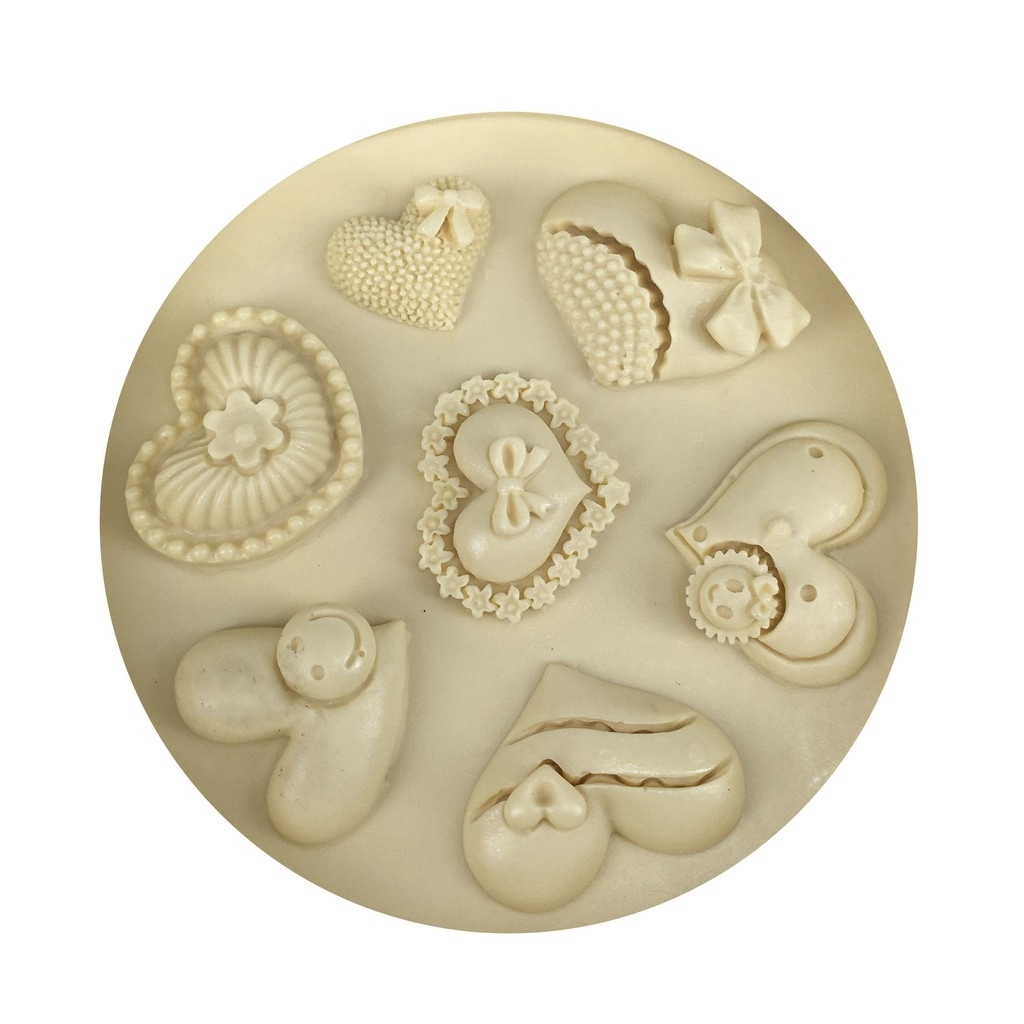 พิมพ์ซิลิโคน ฟองดอง หัวใจลายหน้ารัก