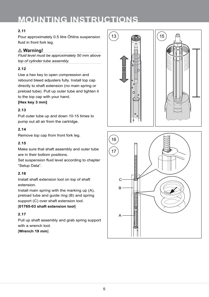 สปริงโช้คหน้า Ohlins FKS503 For Yamaha T-MAX 2017-2024