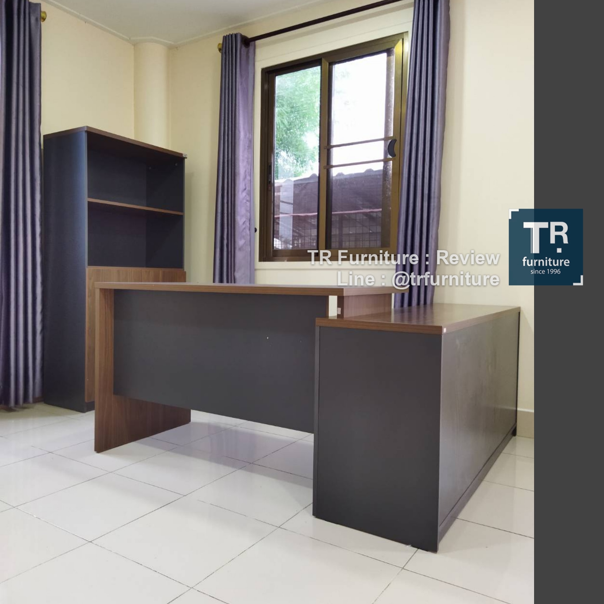 โต๊ะทำงาน L-Shape 180 cm.