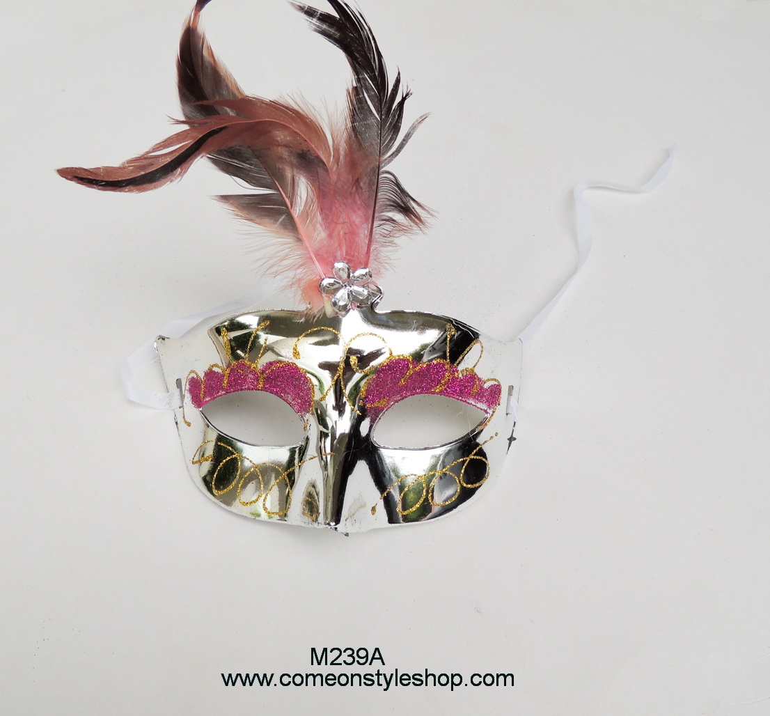 หน้ากากสไตล์คานิวัล carnival ประดับขนนก หน้ากากออกงาน ปาร์ตี้ การแสดงแฟนซี Carnival style classic Venice