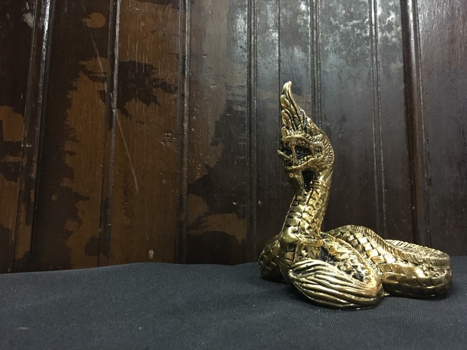พญานาคทองเหลือง ไม่ยกหาง ขนาด 4.3 นิ้ว