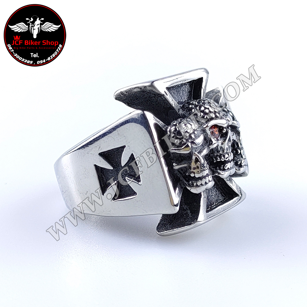 แหวน H-D ลายกระโหลก 3 หัว