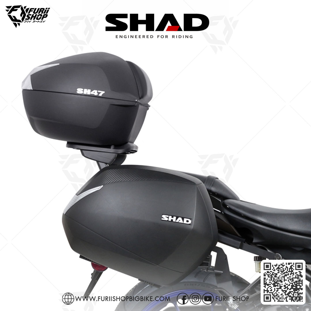 กล่องหลัง SHAD SH47 White Reflector ขนาด 47 ลิตร