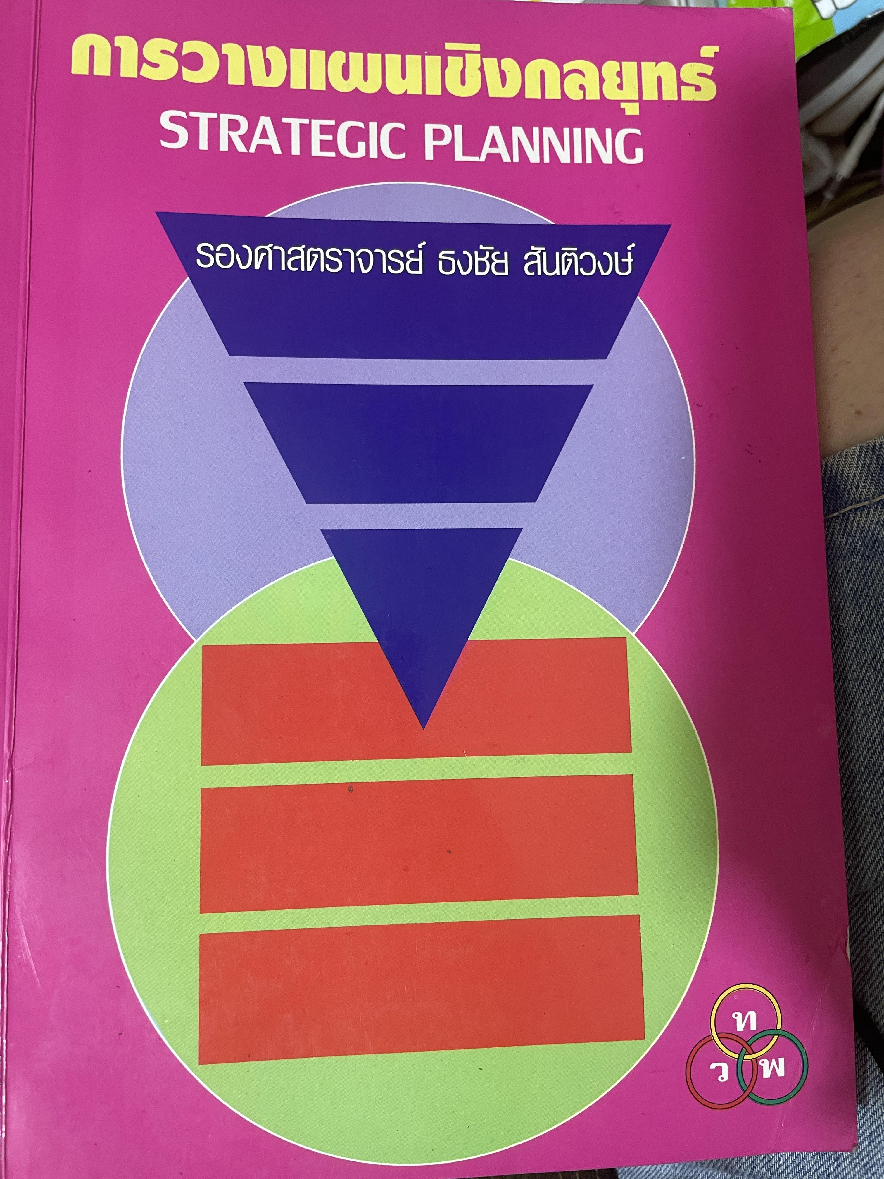 การวางแผนเชิงกลยุทธ์ STRATEGIC PLANNING ผู้เขียน รศ.ธงชัย สันติวงษ์ 800 กรัม