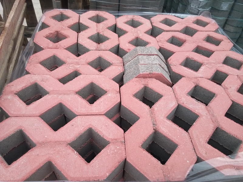 แม่พิมพ์บล็อคคอนกรีต ลาย 8เหลี่ยม คู่ ขนาด 40x20x8 cm