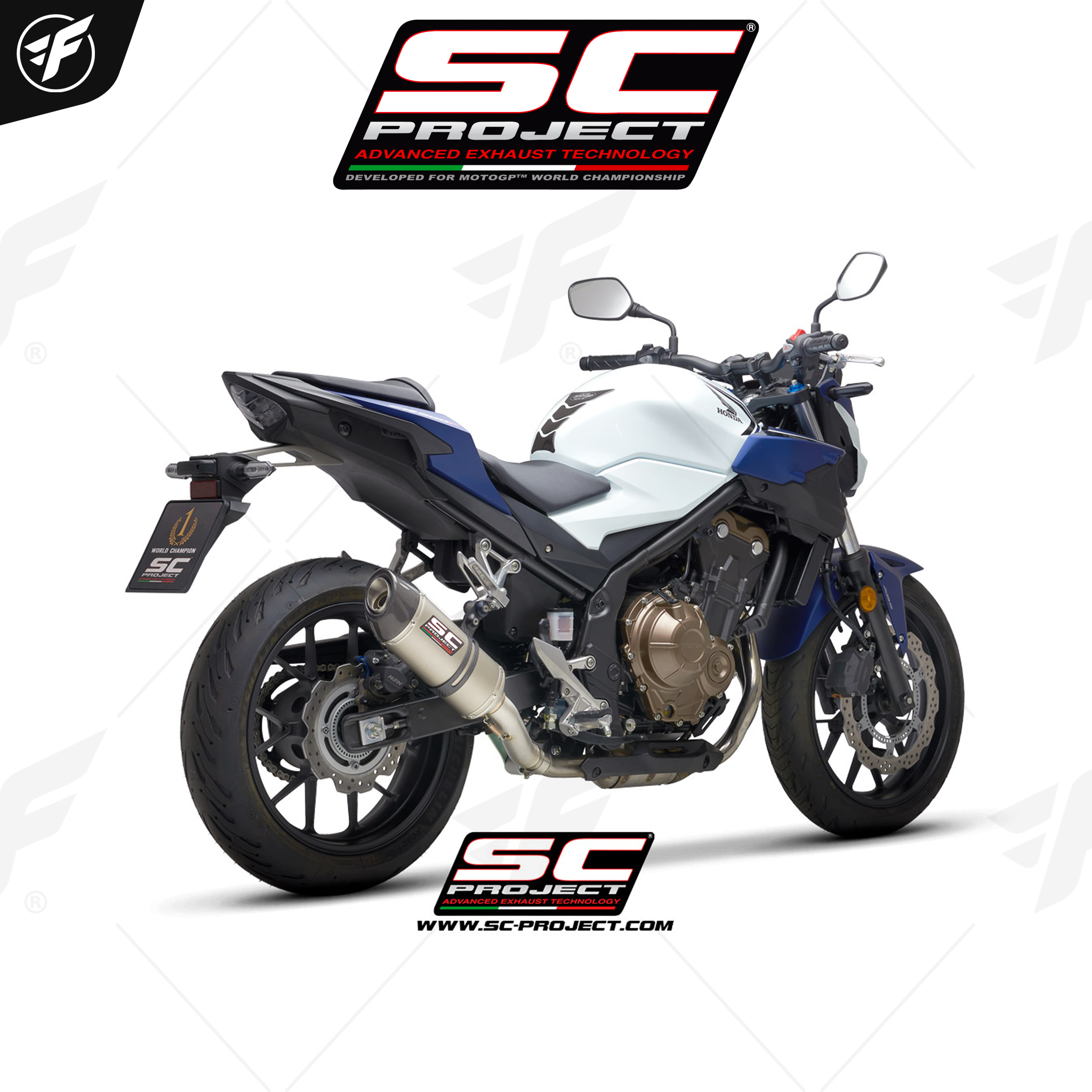 HONDA CBR500R (2019-2020) - EURO 4 | Oval Muffler, Titanium