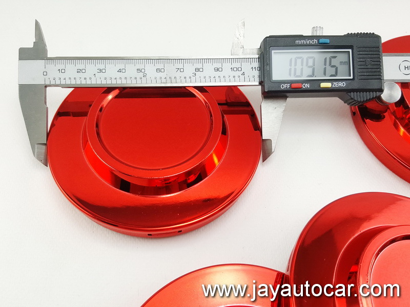ฝาล้อรถยนต์ ฝาล้อแม็กซ์ ฝาแม็กแต่ง ขนาด 105 มิล สีแดง สำหรับ ล้อแม็ก กะบะ Toyota Mitsubishi Ford 1ชุด 4ชิ้น 105mm.