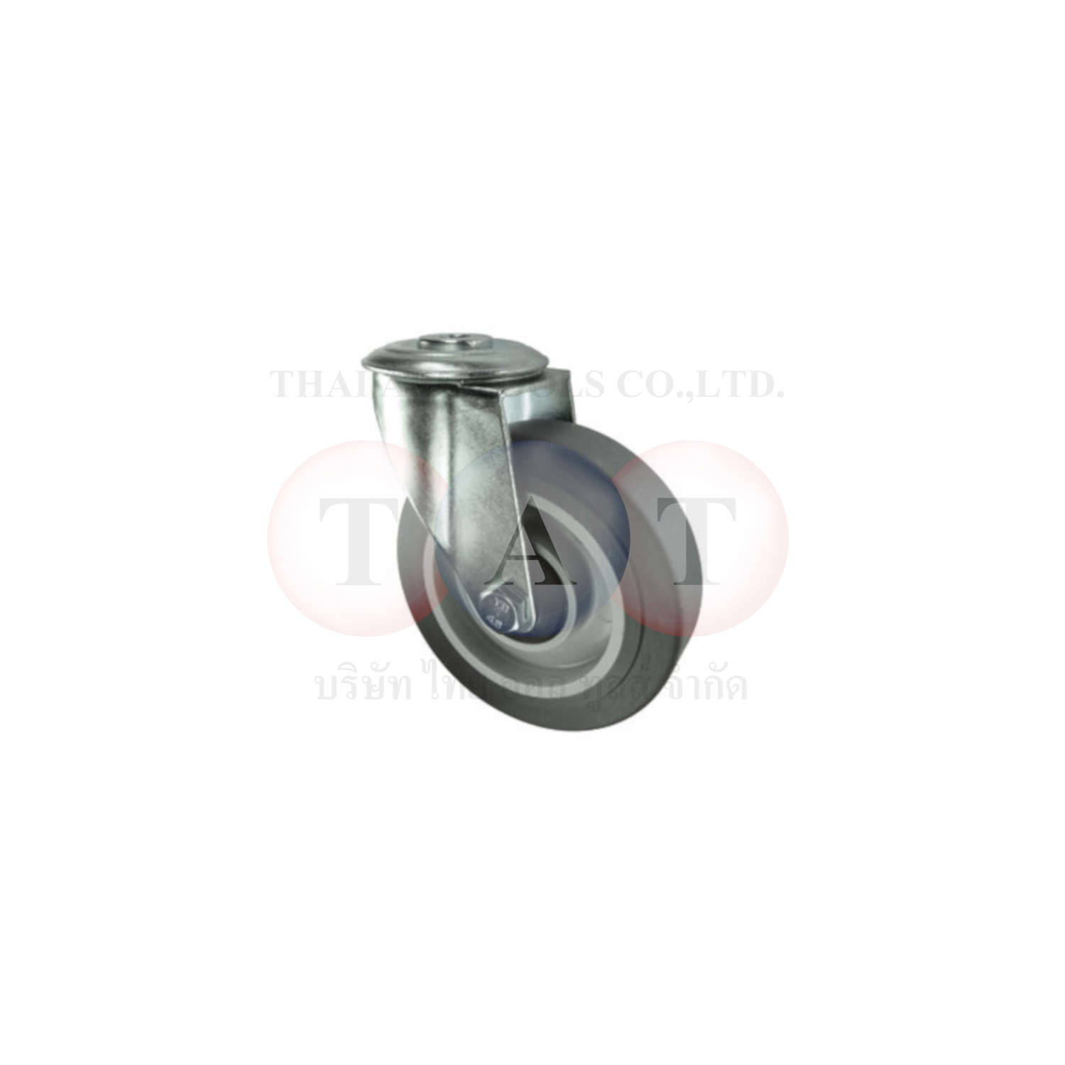 Atlas Workholders.SWIVEL BOLT HOLE 100mm GREY RUBBER TYRE