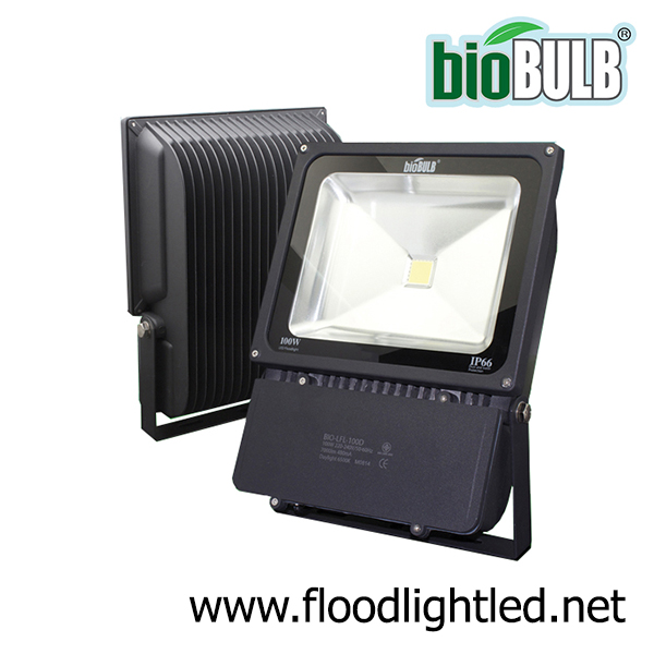 LED Flood Light Slim 100w BIOBULB (แสงส้ม)