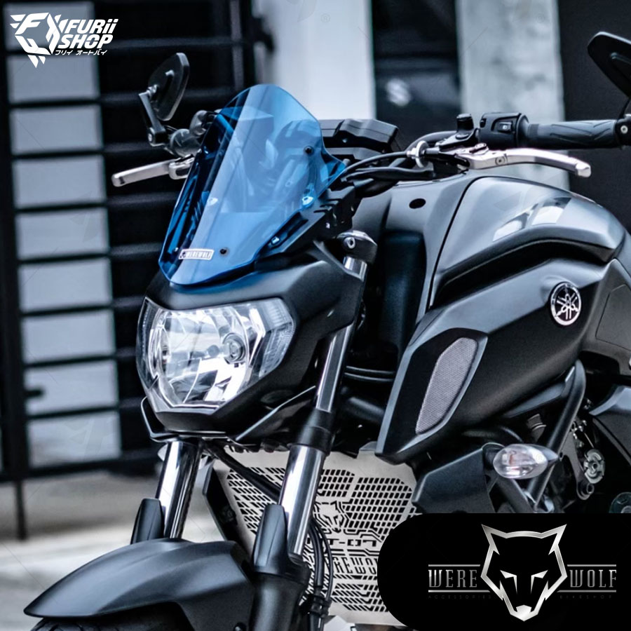 ชิลด์หน้า Were Wolf G-02 สีน้ำเงินอ่อน M301 : for Yamaha MT07 2018-2020