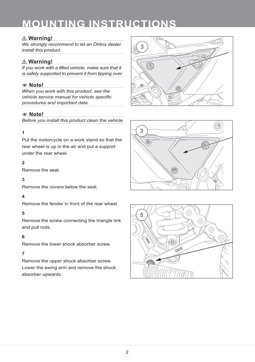 โช๊คหลังแต่ง Ohlins YA818 For Yamaha Ténéré 700 Rally Edition ปี 2023-2024