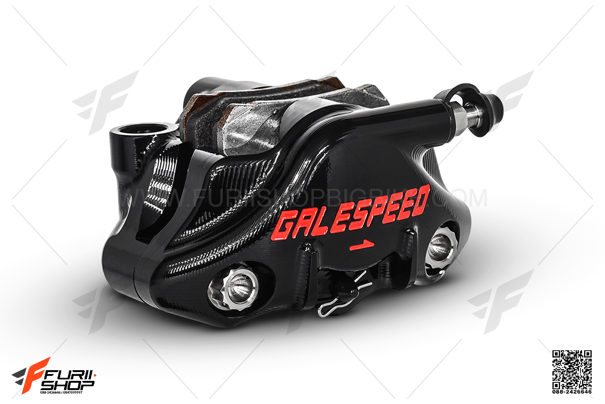 ปั๊มหลัง GALESPEED ELABORATE REAR CALIPER 30-34 RADIAL 60mm PITCH TITANIUM BOLT