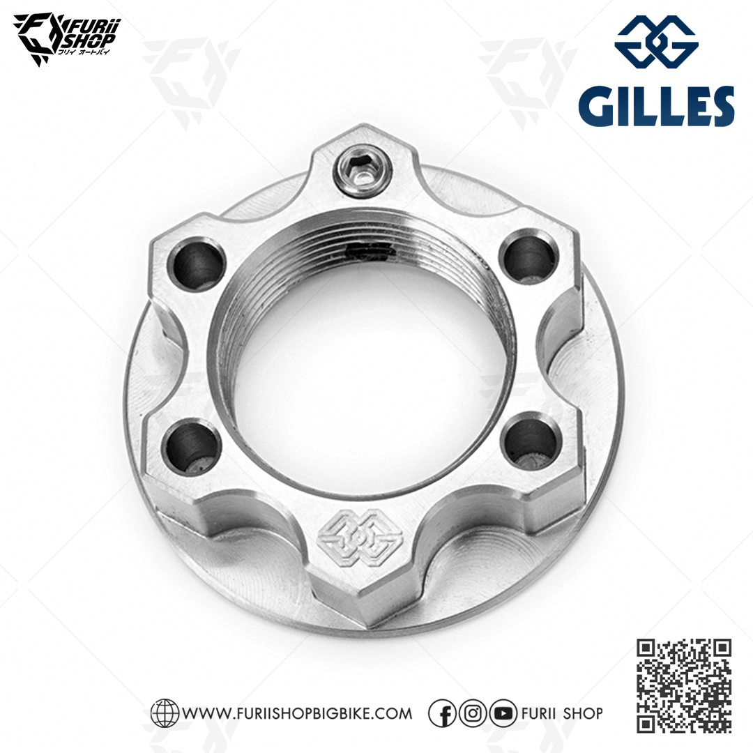 น็อตตั้งโซ่/แผงคอ Gilles tooling Safety Axle Nut ACM Titanium : for Kawasaki ZX6R 2019-2020