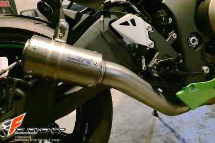 ท่อไอเสียมอเตอร์ไซค์ RACEFIT TITANIUM SLIP-ON FOR KAWASAKI ZX10R