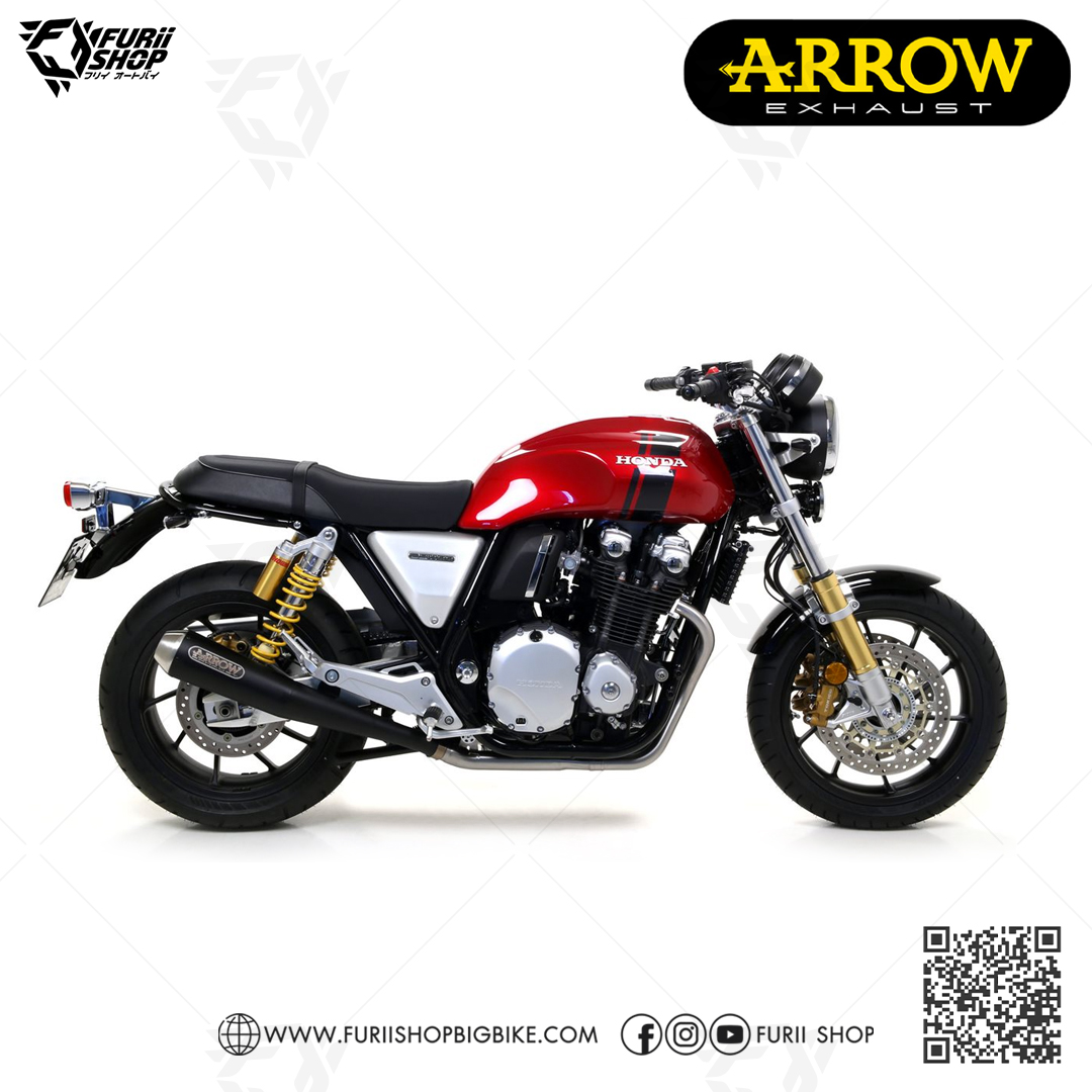 ท่อมอเตอร์ไซค์ Arrow Slip on Black for Honda CB1100 ท่อแต่ง ท่อสูตร ท่อบิ๊กไบค์ ท่อBigbike ท่อไอเสีย