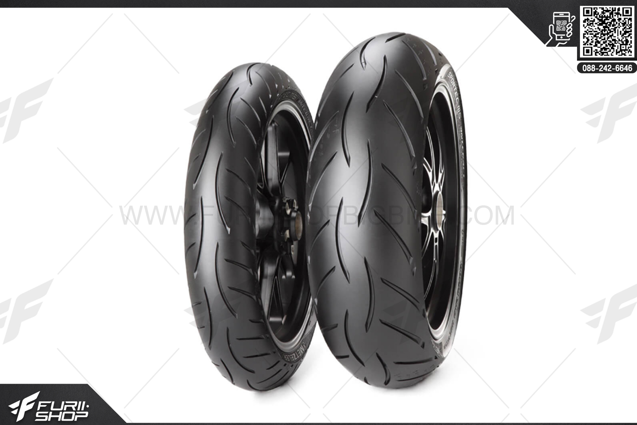 ยางมอเตอร์ไซค์บิ๊กไบค์ METZELER SUPER SPORT : SPORTEC M5 F 120/70 ZR 17 M/C (58W) TL ยางบิ๊กไบท์ ยางBigbike Mototire