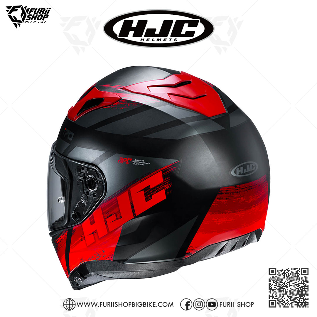 หมวกกันน็อคเต็มใบ(มีแว่นกันแดด) HJC I70 : REDEN MC1SF