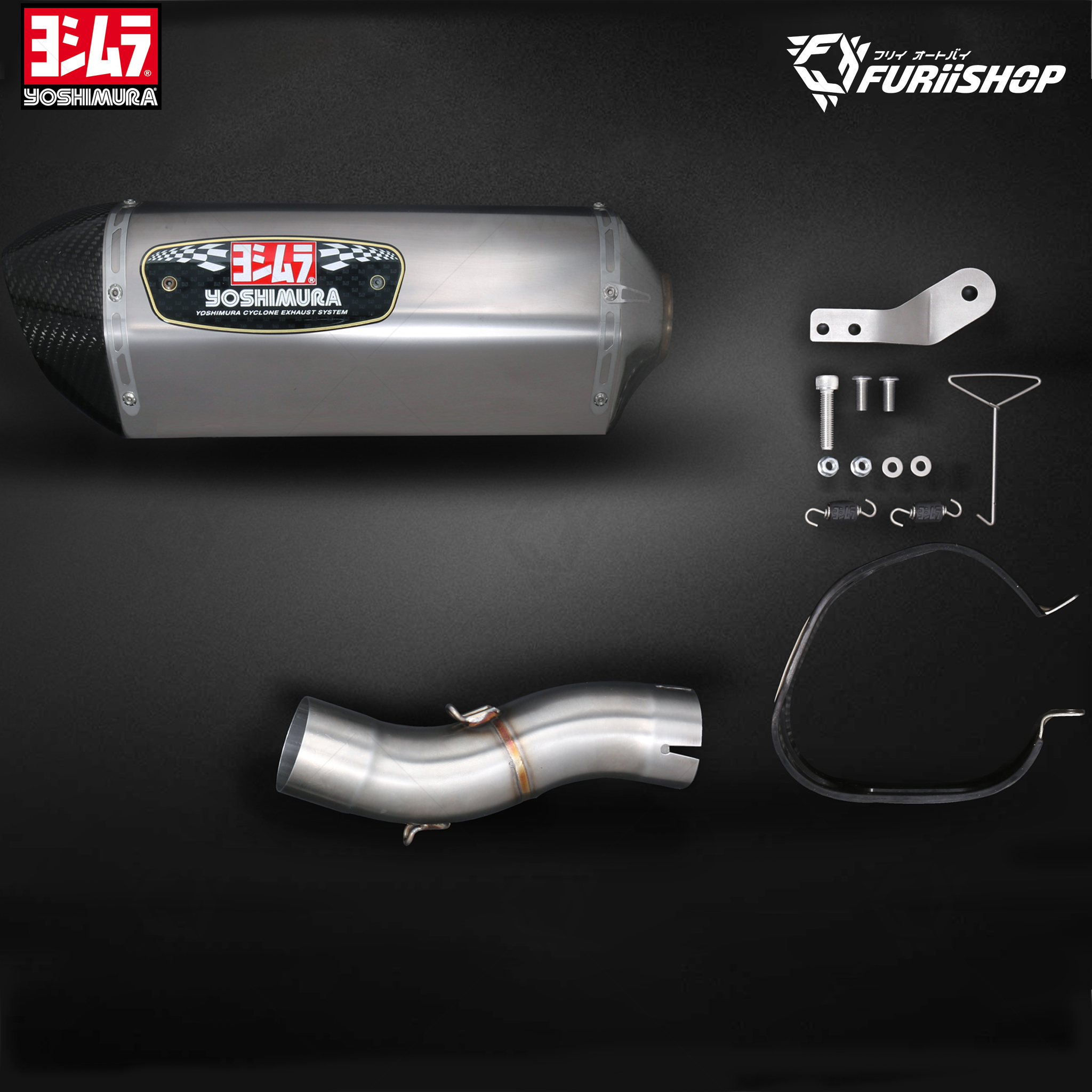 ท่อแต่ง Yoshimura Slip-on รุ่น R-77S for Triumph SPEED400 / SCRAMBLER 400X