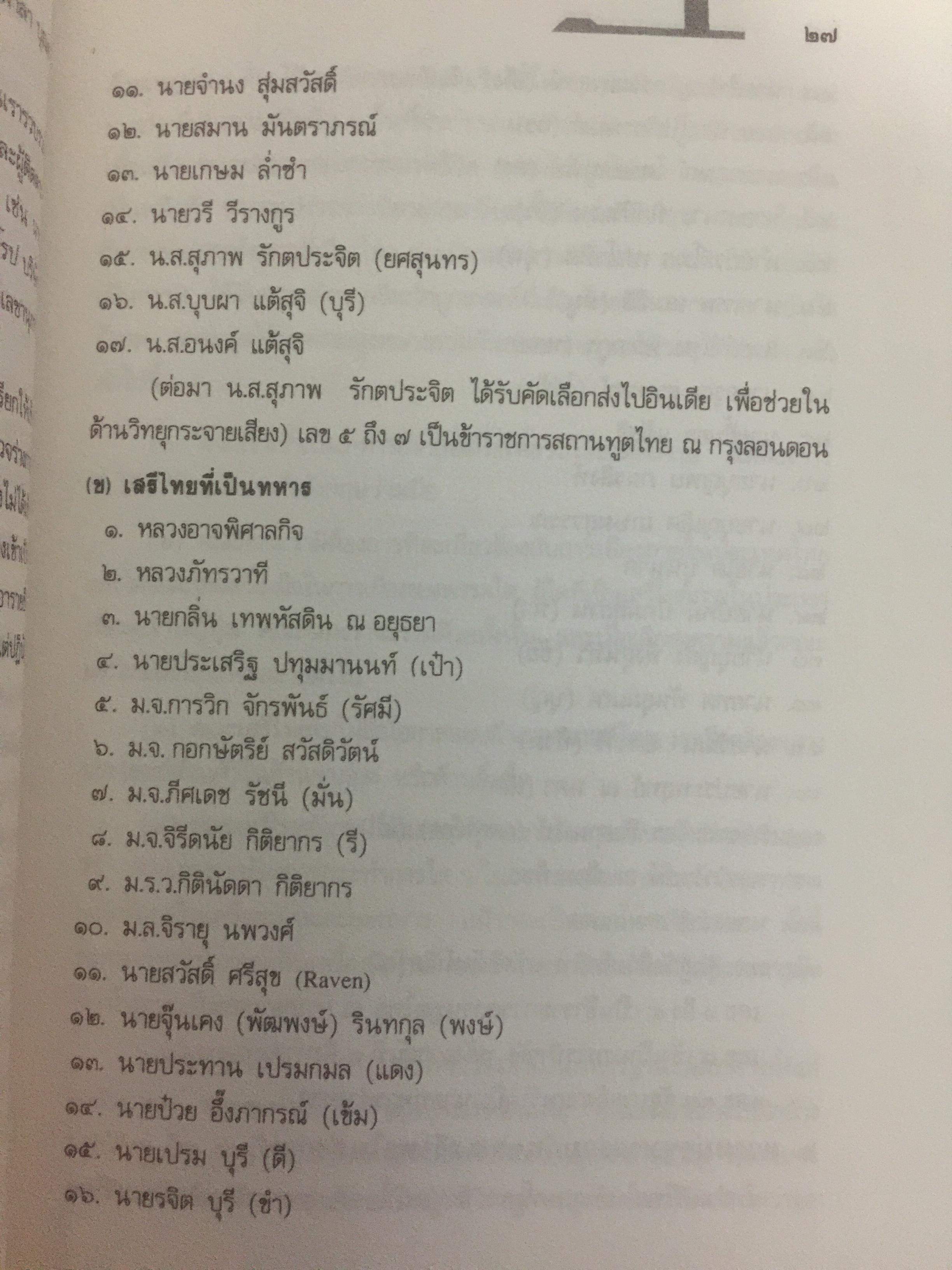บันทึก ปฎิบัติงานใต้ดินของอดีตเสรีไทย. ผู้เขียน ปรีดี พนมยงค์. ปํวย อึ้งภากรณ์ 0 กก.